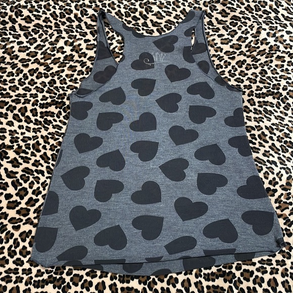 FRIDA KAHLO Tank Top Stretch Heart Grey Large Handmade Heart Mexican Latinx LA - Picture 7 of 13